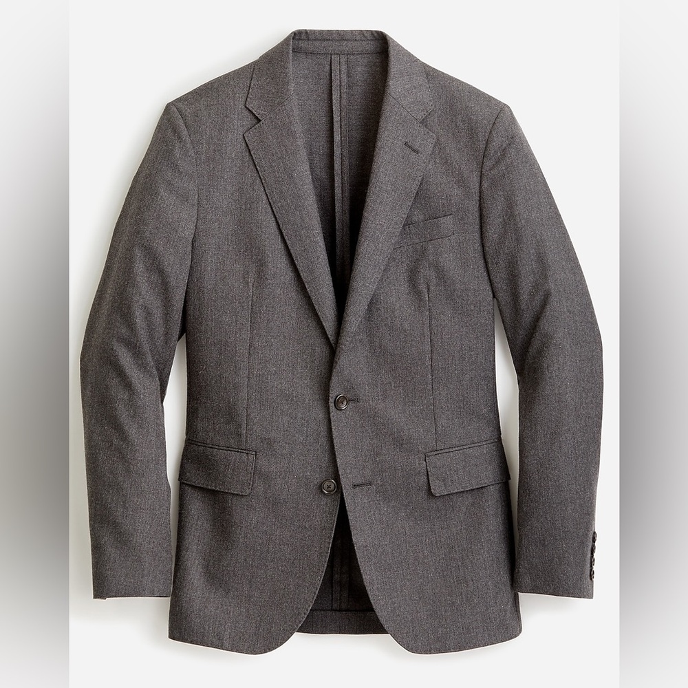 J. Crew Ludlow Slim-fit unstructured suit English twill 40R Charcoal